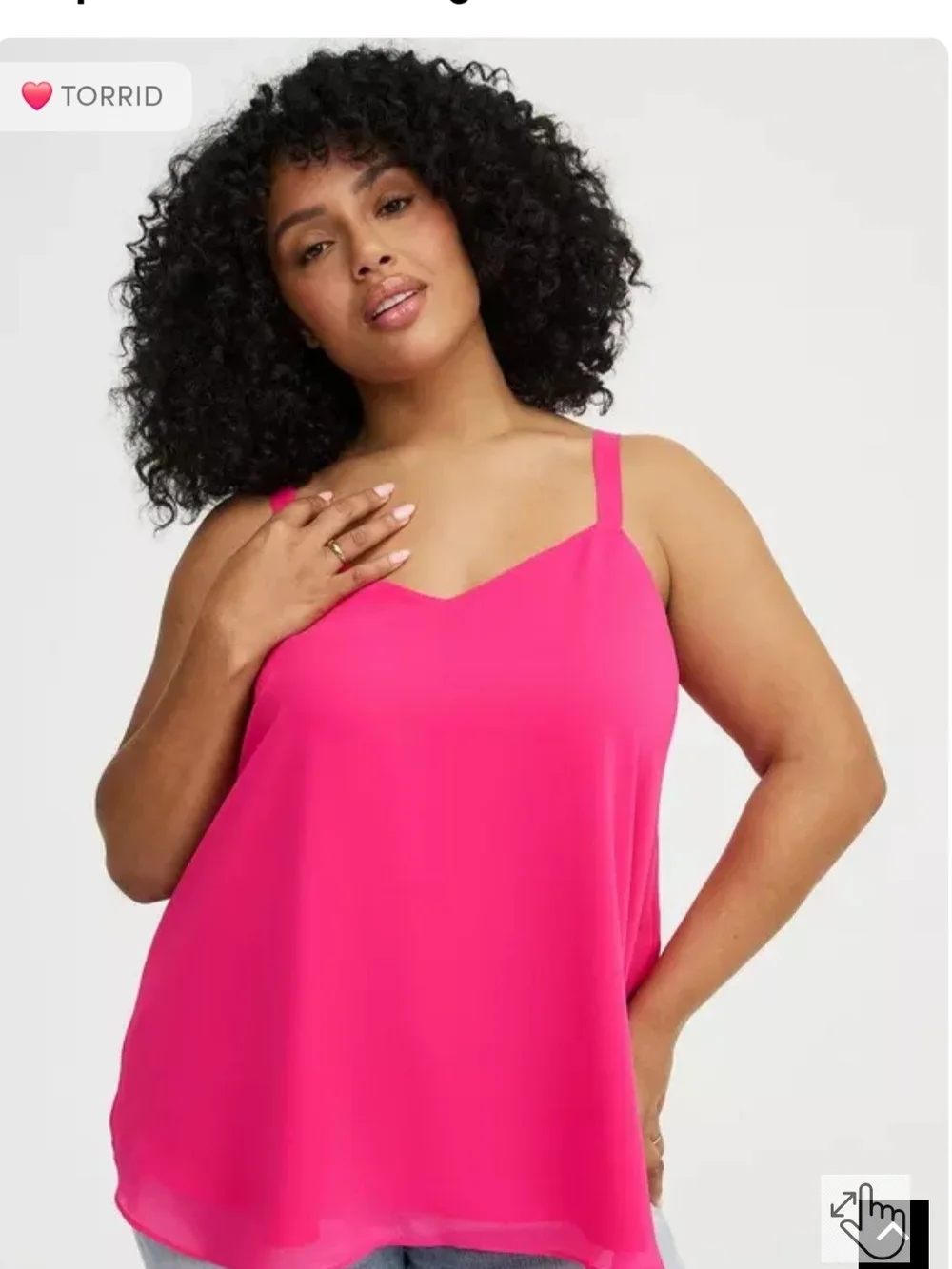 Torrid Sophie Chiffon Swing Cami